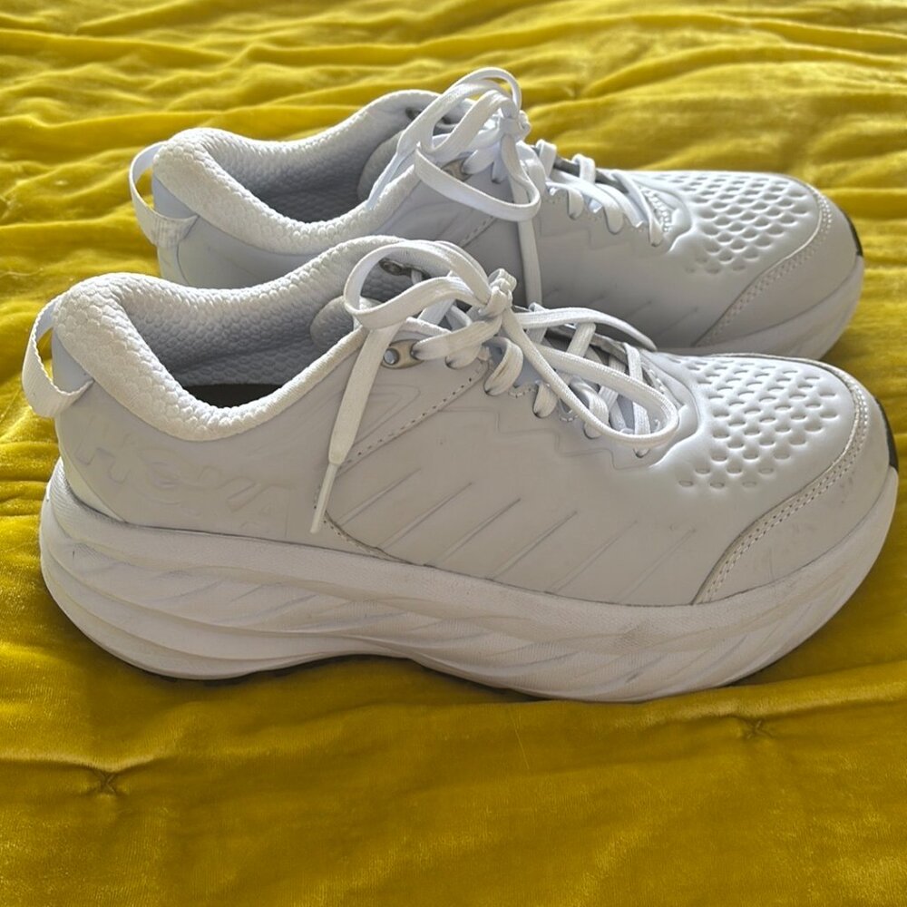 Hoka Women's Bondi SR Cushioned White Comfort Sneakers Shoes Size 8 Wide $175